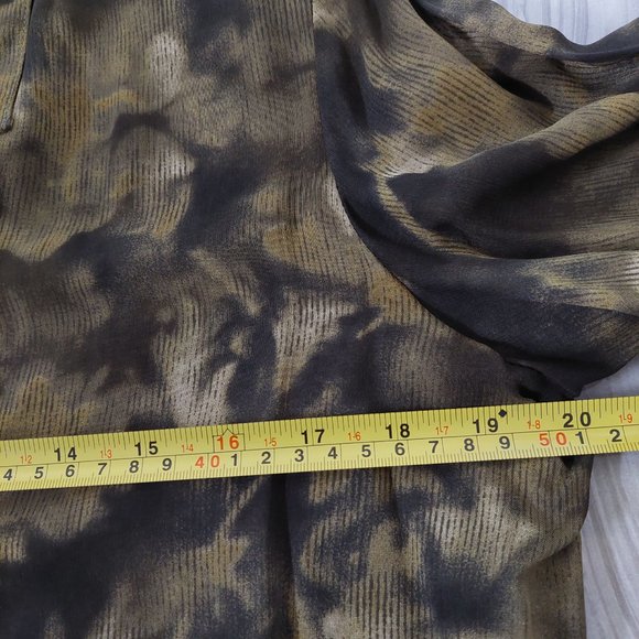 Proportion Petite By Denise Cape Black/Gold Sheer Blouse Shoulder Pads, Sz 8 - Picture 8 of 8